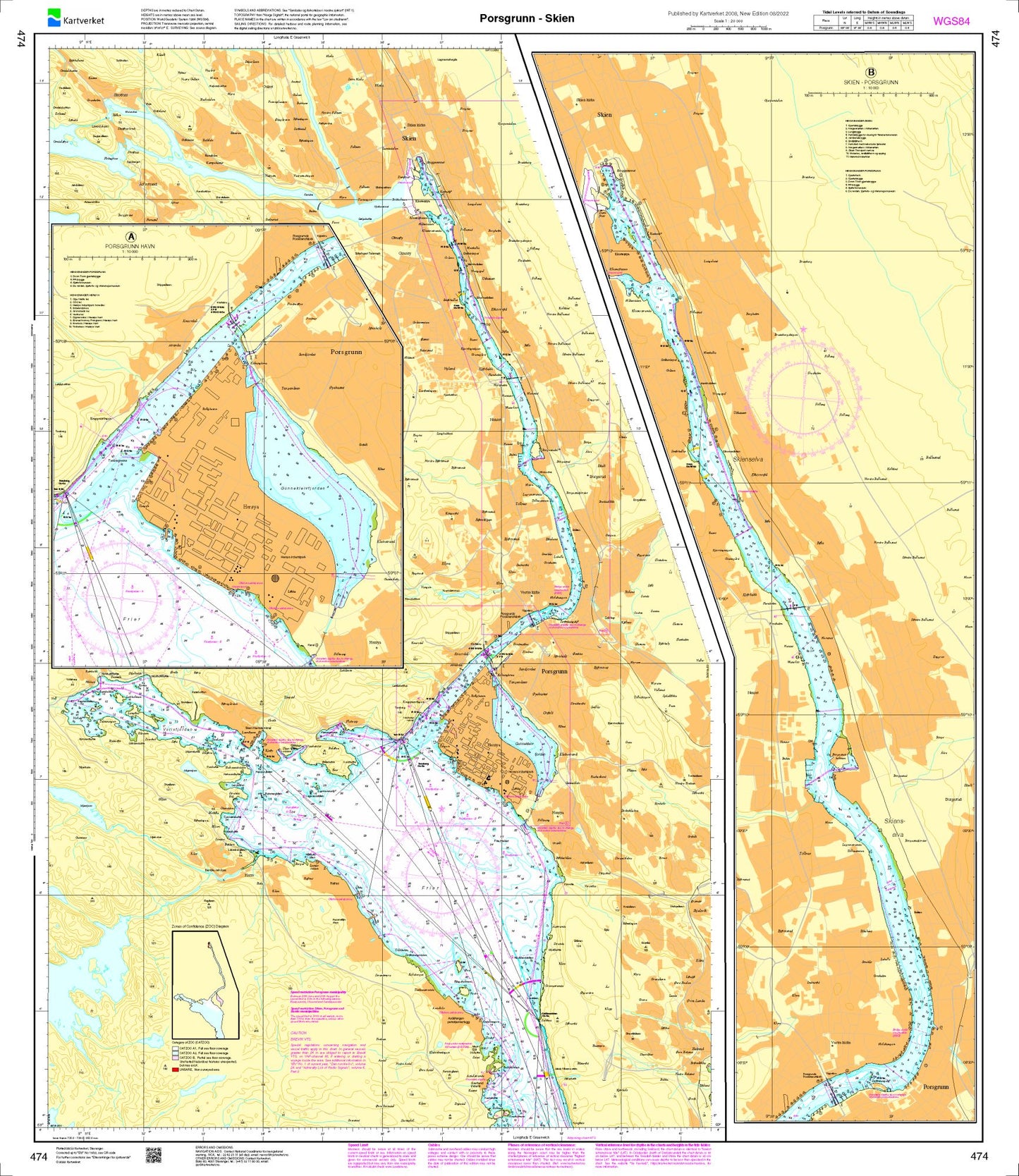 Porsgrunn - Skien - 474 - Norway Kartverket Nautical Charts