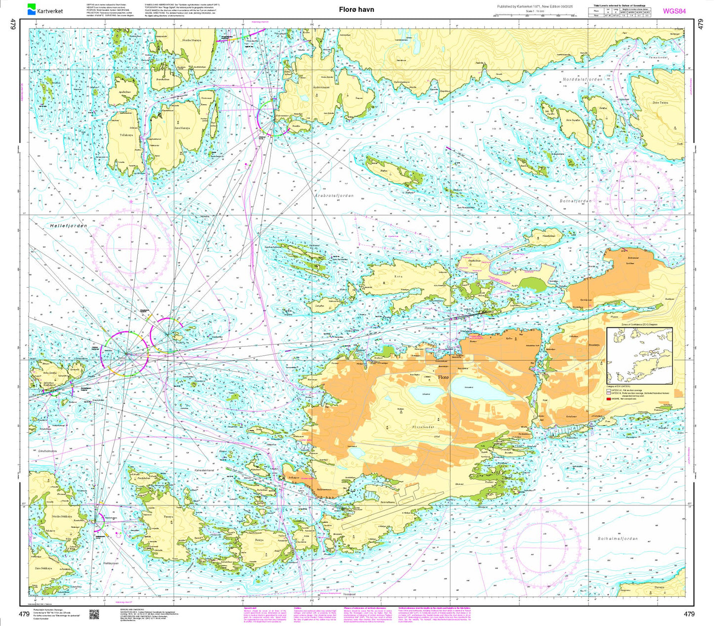 Florø havn, Stabben-farvannet - 479 - Norway Kartverket Nautical Charts
