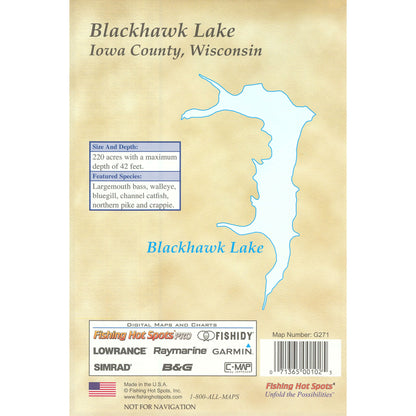 Blackhawk Lake (Iowa Co) Fishing Map