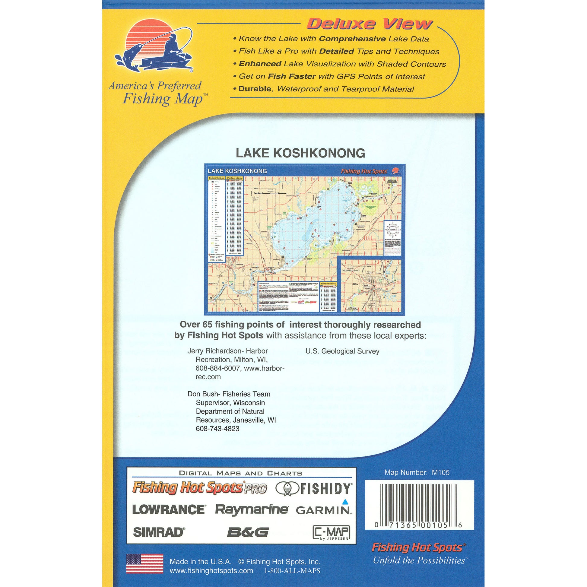 Lake Koshkonong/Rock River Fishing Map (Jefferson Co)
