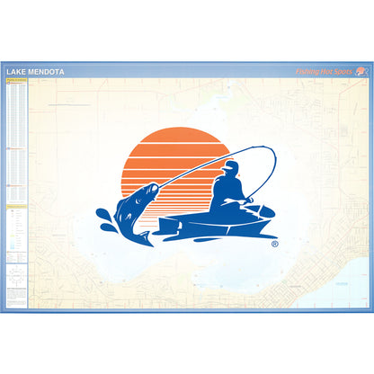 Lake Mendota Fishing Map (Dane Co)