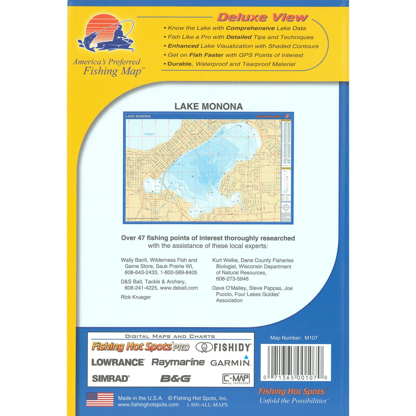 Lake Monona Fishing Map (Dane Co)