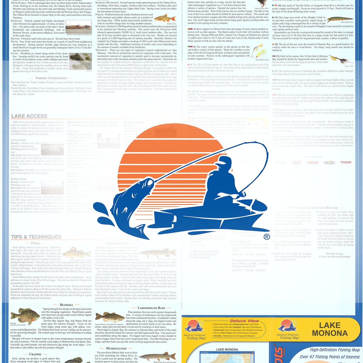 Lake Monona Fishing Map (Dane Co)