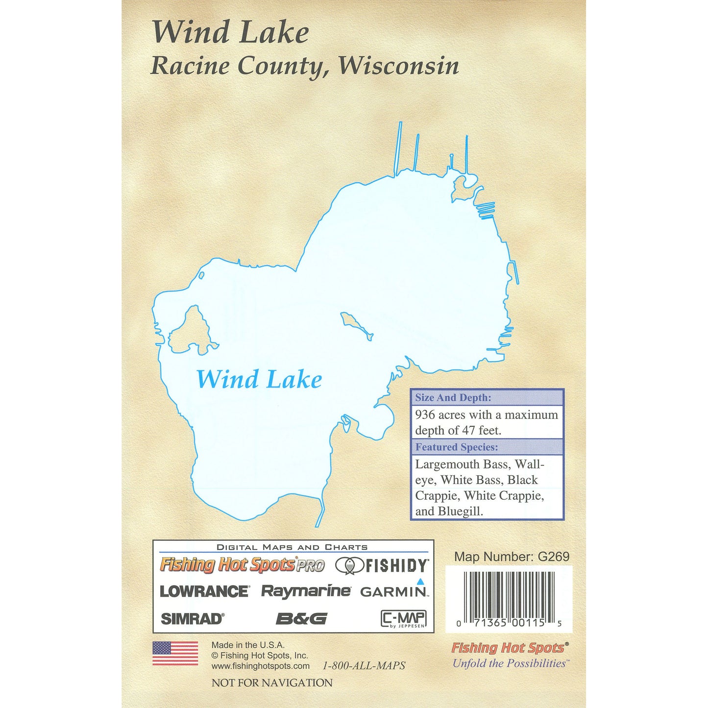 Wind Lake (Racine Co) Fishing Map