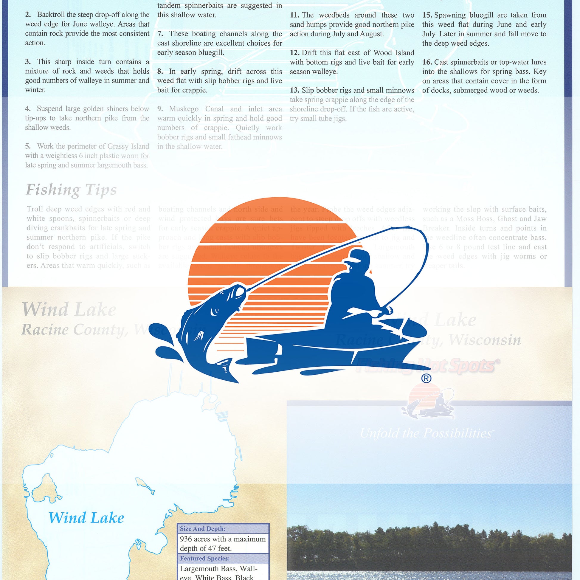 Wind Lake (Racine Co) Fishing Map