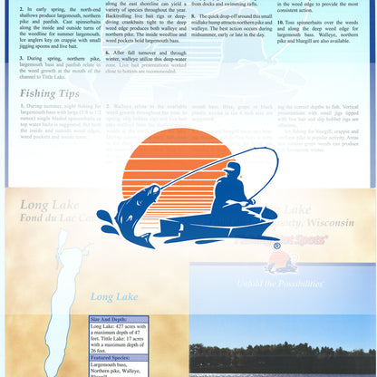 Long Lake (Fond du Lac Co) Fishing Map