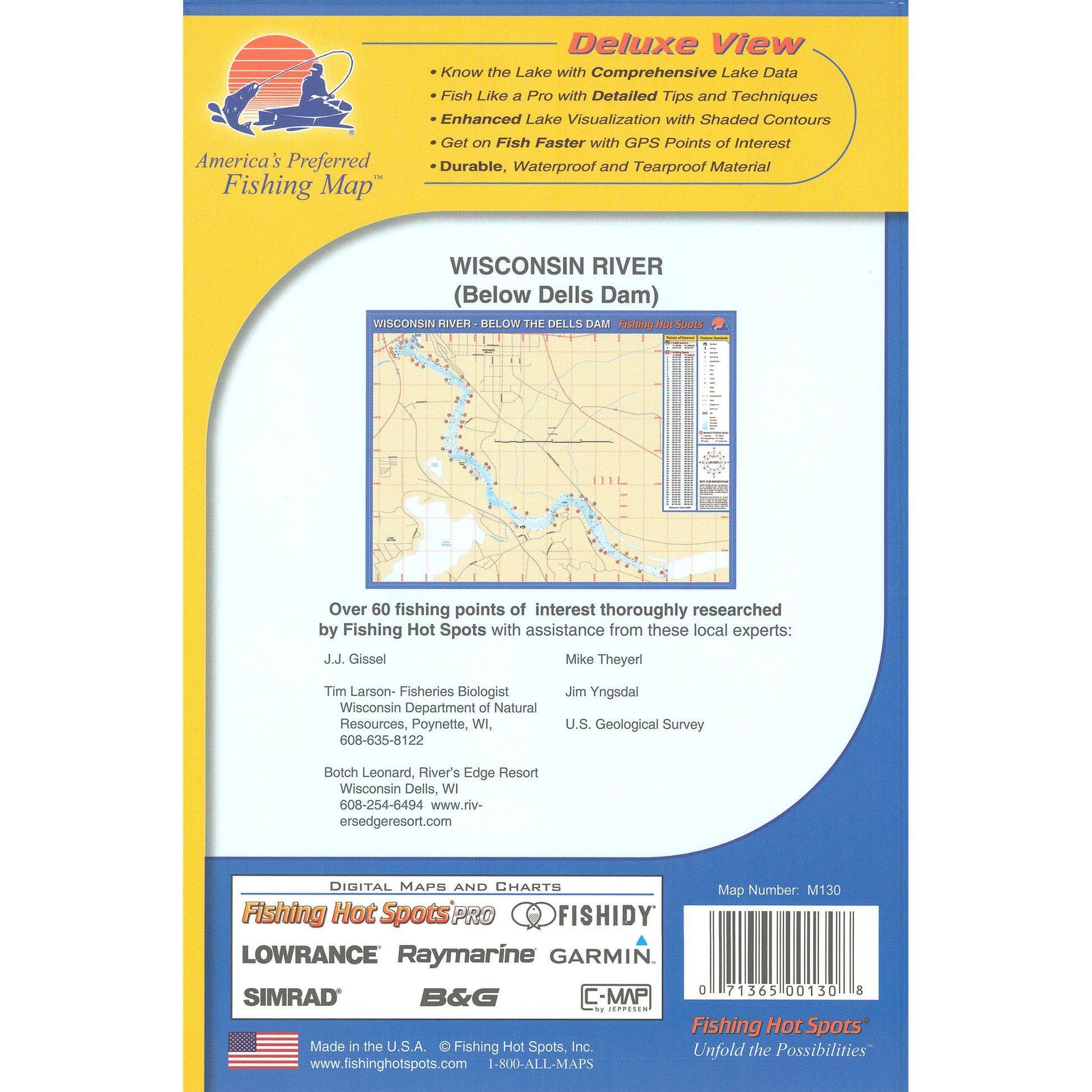 Wisconsin River-Below WI Dells Dam (Columbia Co) Fishing Map