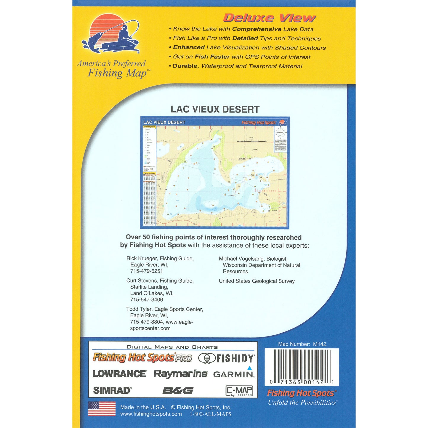 Lac Vieux Desert Fishing Map