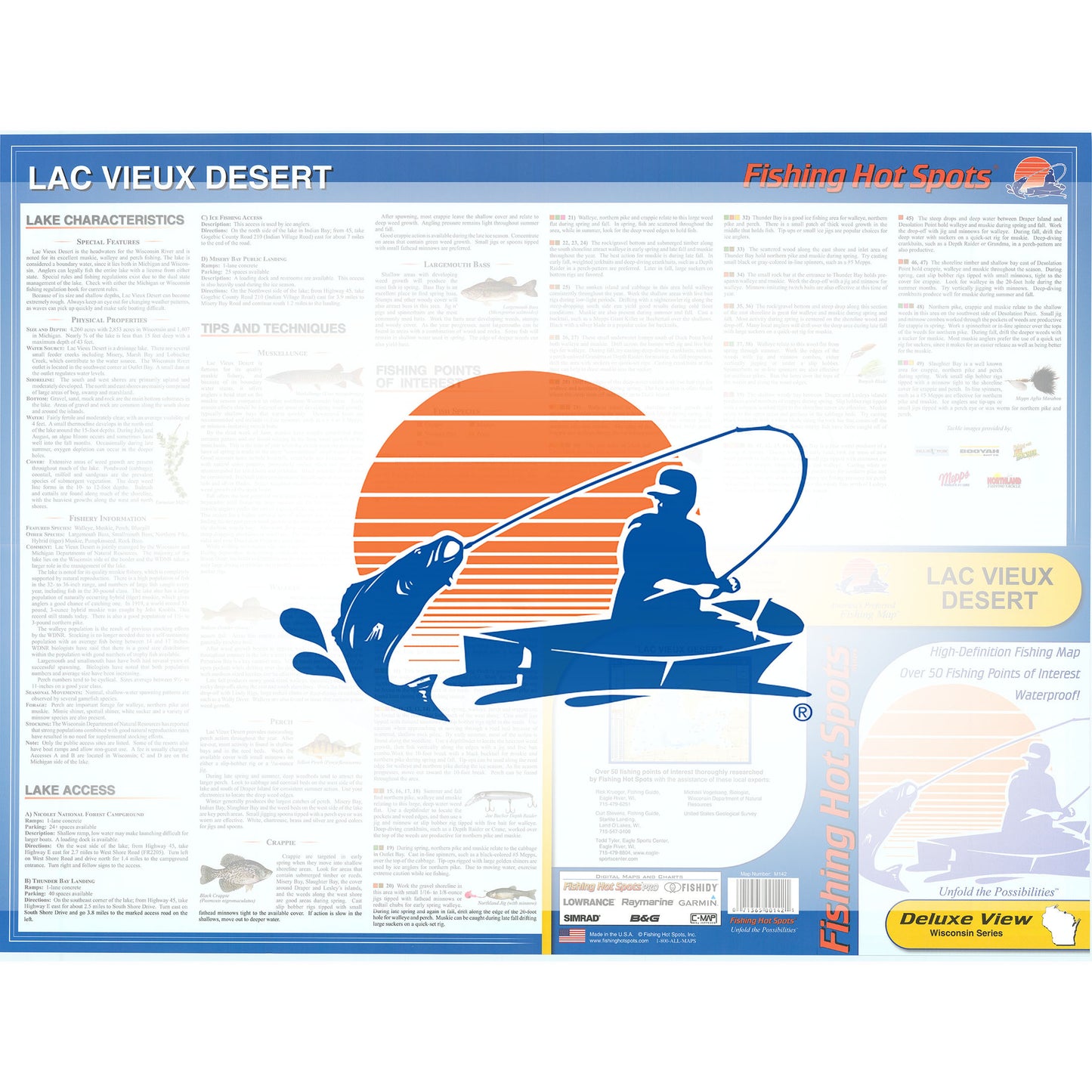 Lac Vieux Desert Fishing Map