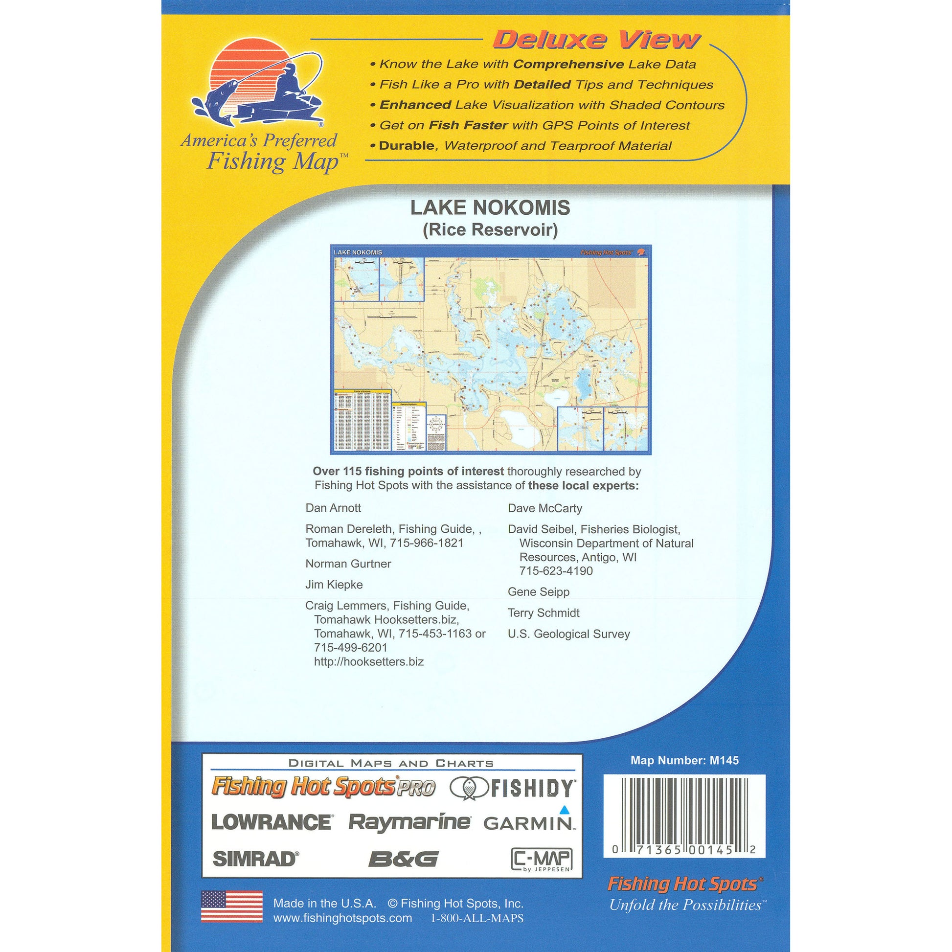 Lake Nokomis Fishing Map (Lincoln Co)
