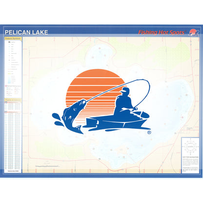 Pelican Lake (Oneida Co., WI) Fishing Map