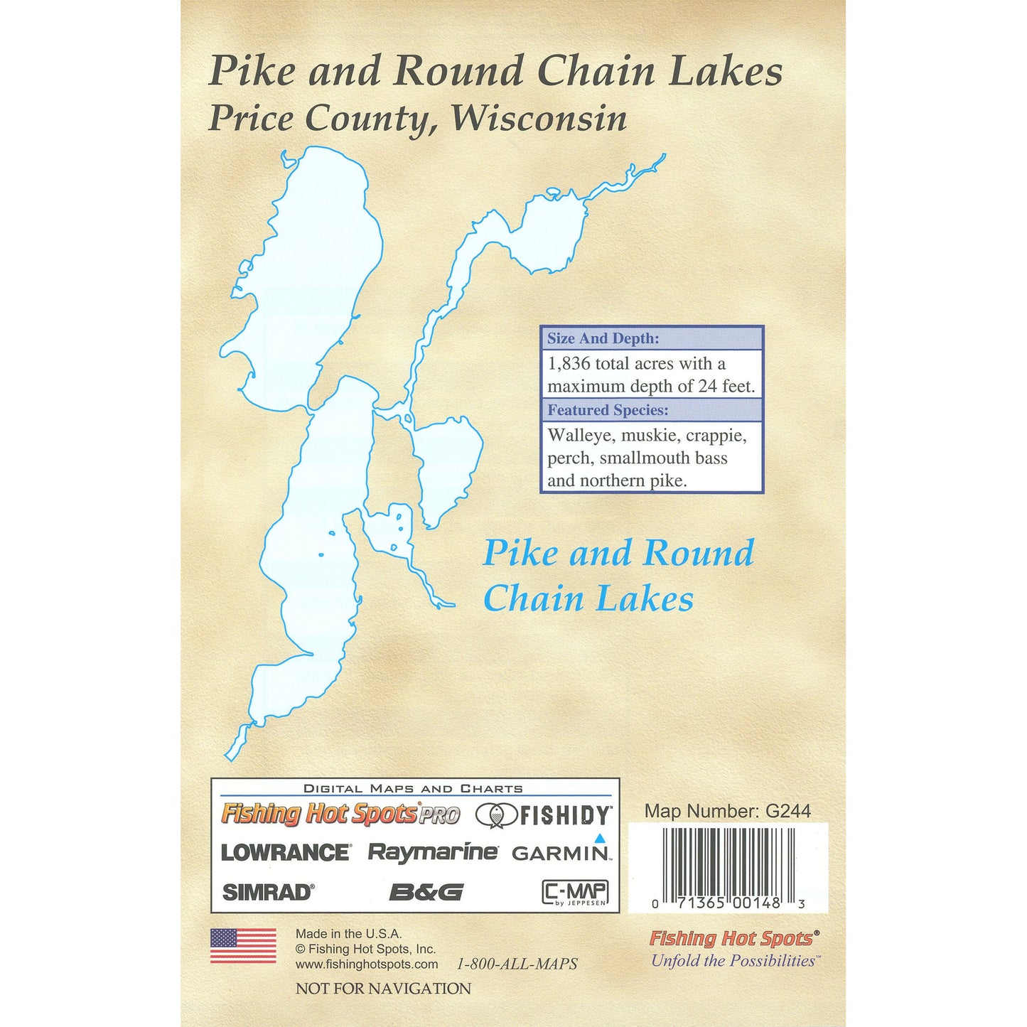 Pike/Round Chain (Price Co) Fishing Map