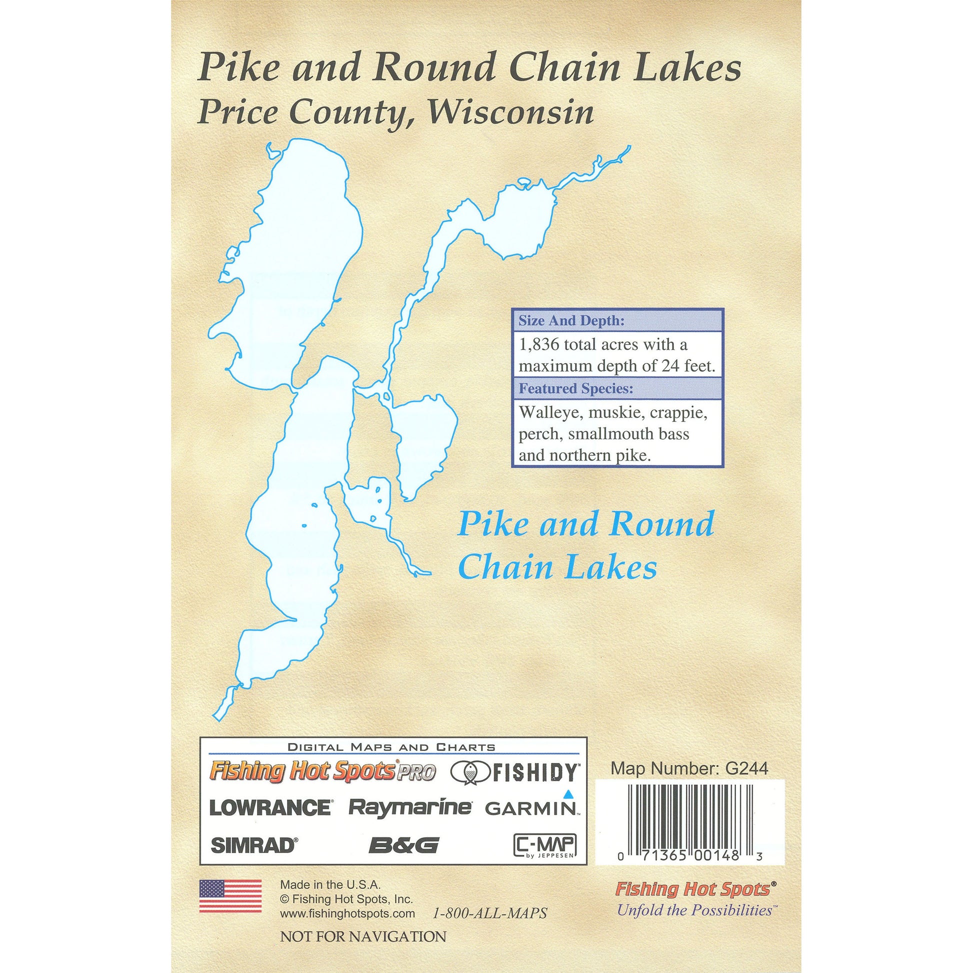 Pike/Round Chain (Price Co) Fishing Map