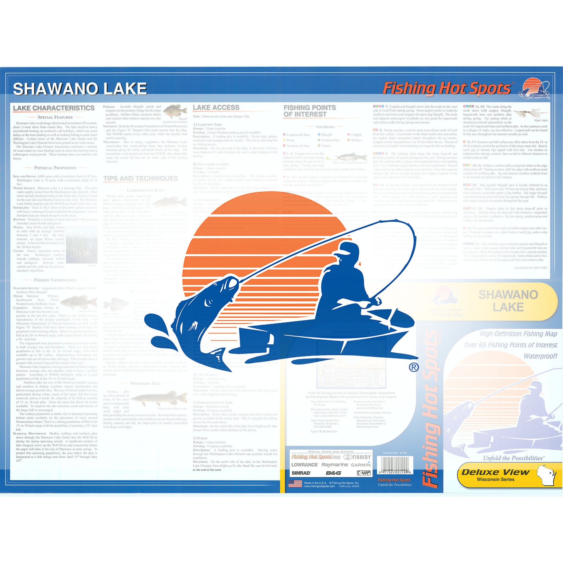 M149 - Shawano Lake (Shawano Co) Fishing Map