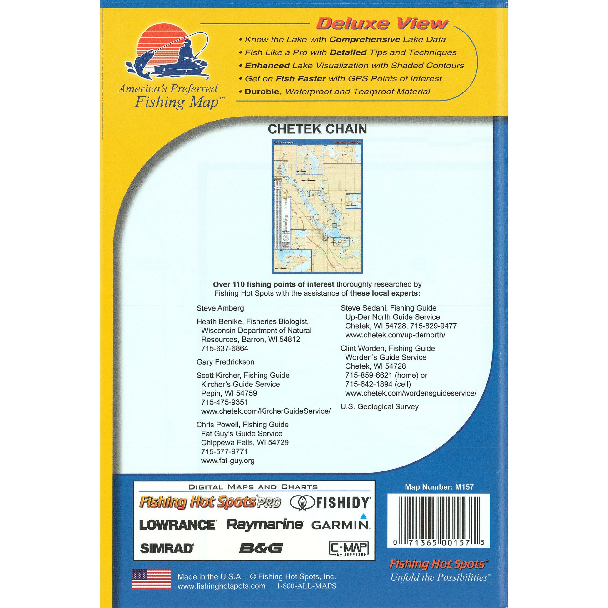 Chetek Chain (Barron Co) Fishing Map
