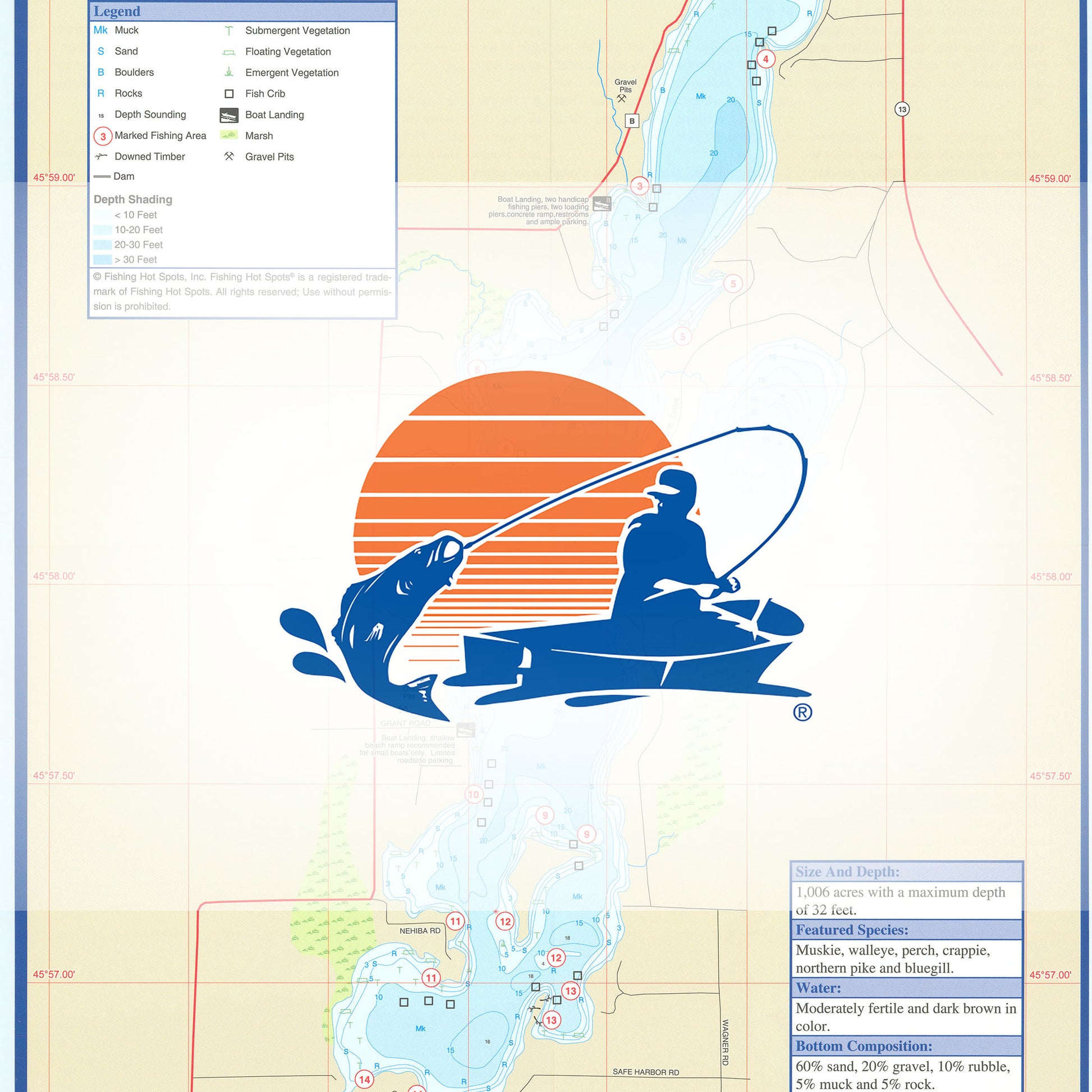 Butternut Lake (Price Co) Fishing Map