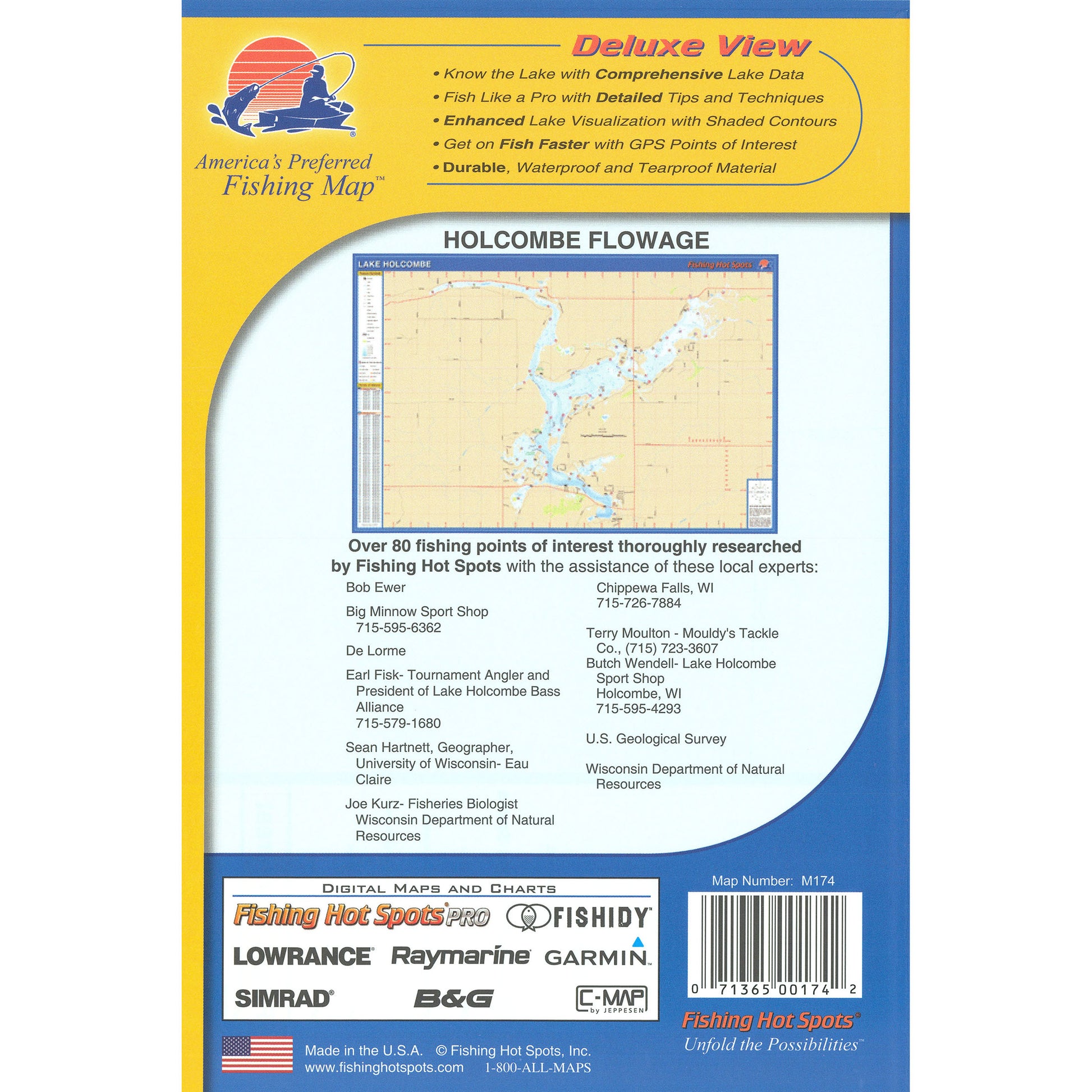 Holcombe Flowage (Chippewa Co) Fishing Map