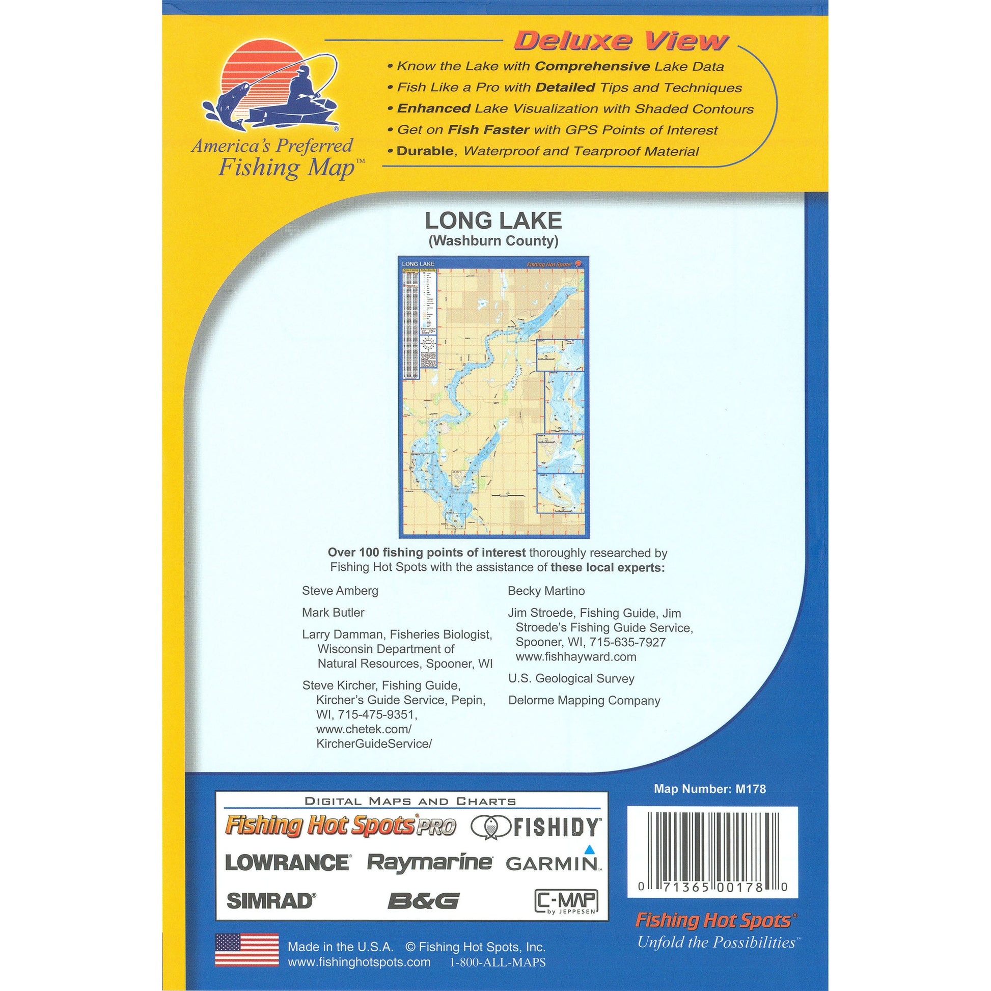 Long Lake (Washburn Co) Fishing Map