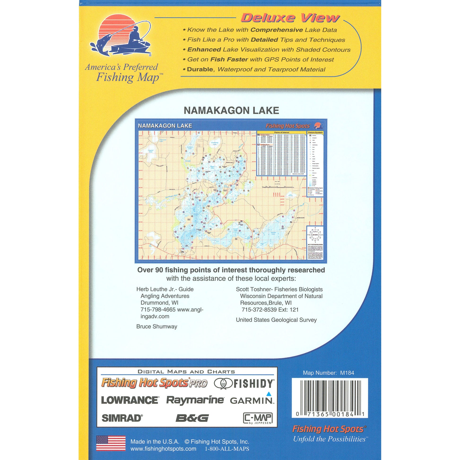 Lake Namakagon Fishing Map (Bayfield Co)