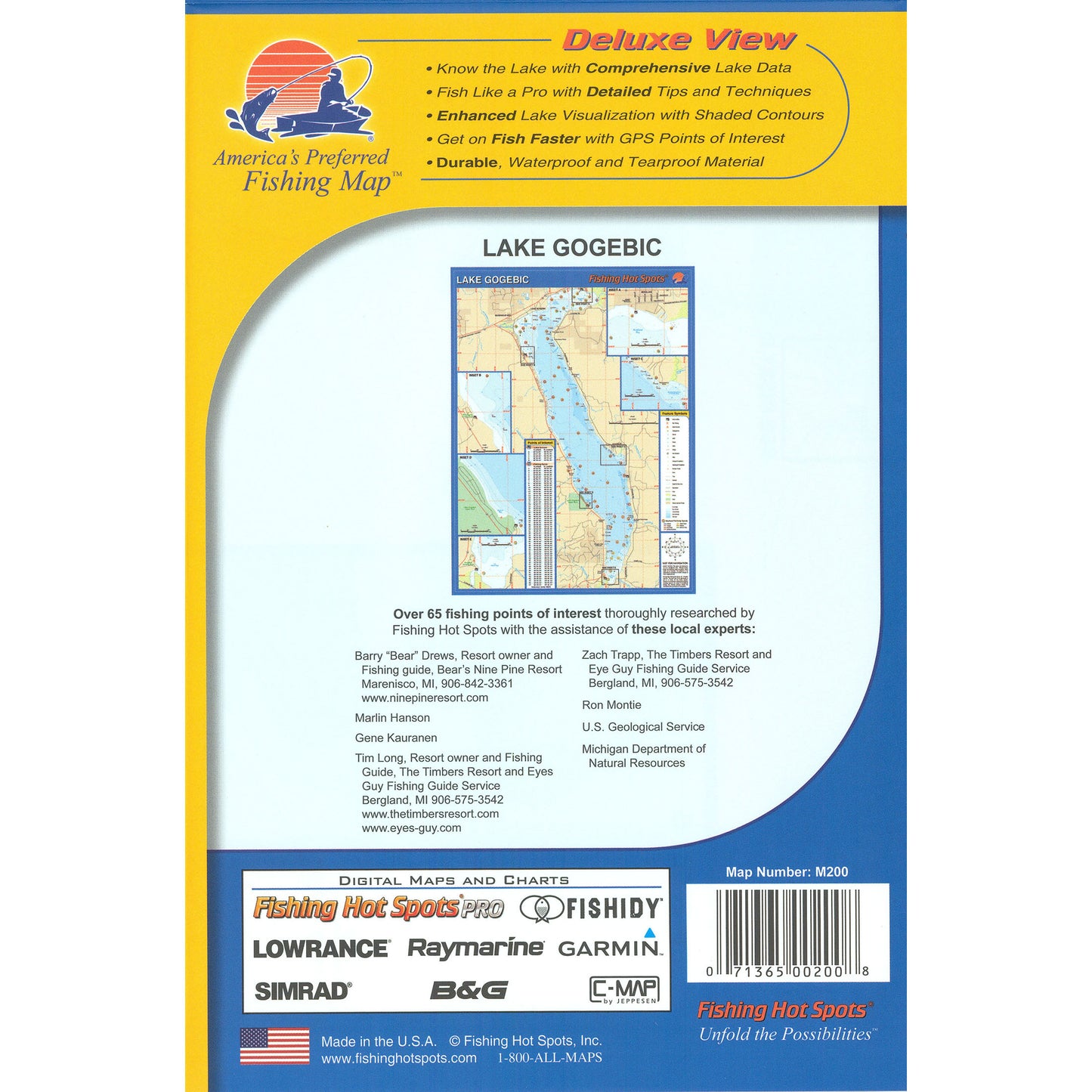 Lake Gogebic Fishing Map