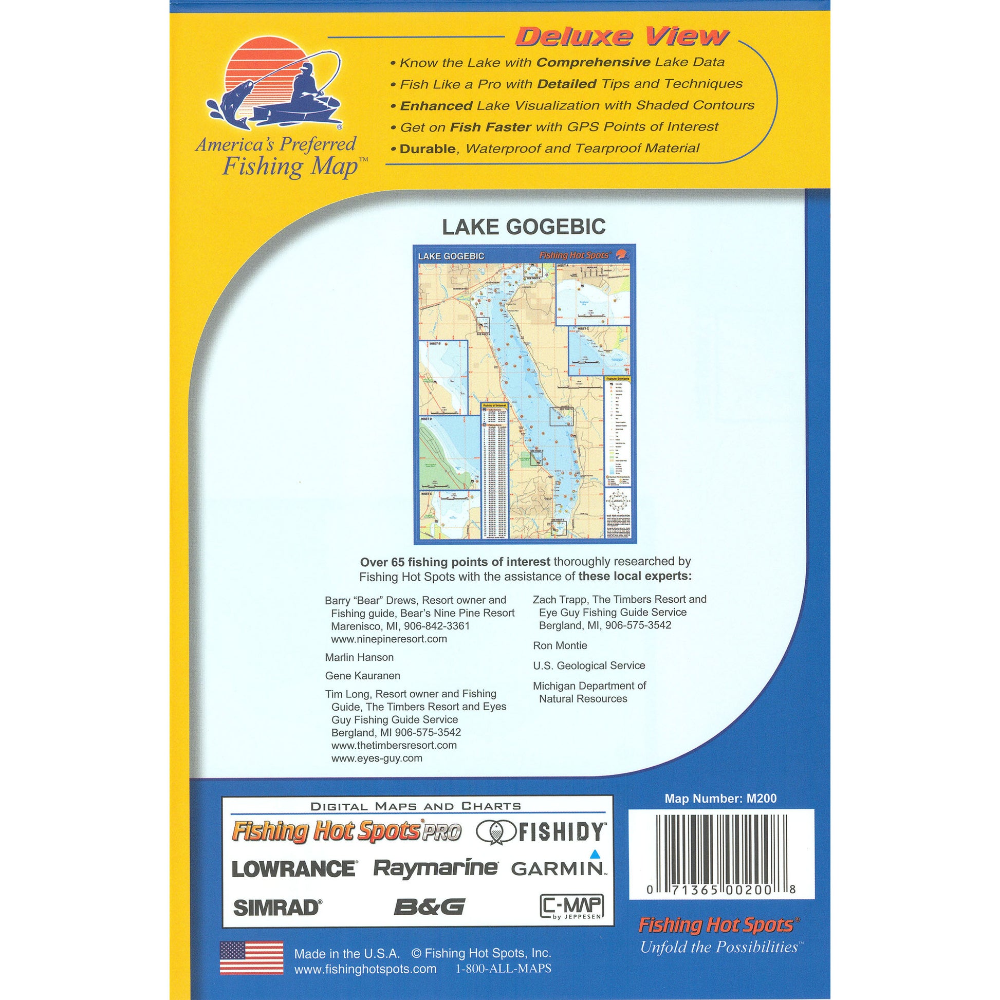 Lake Gogebic Fishing Map