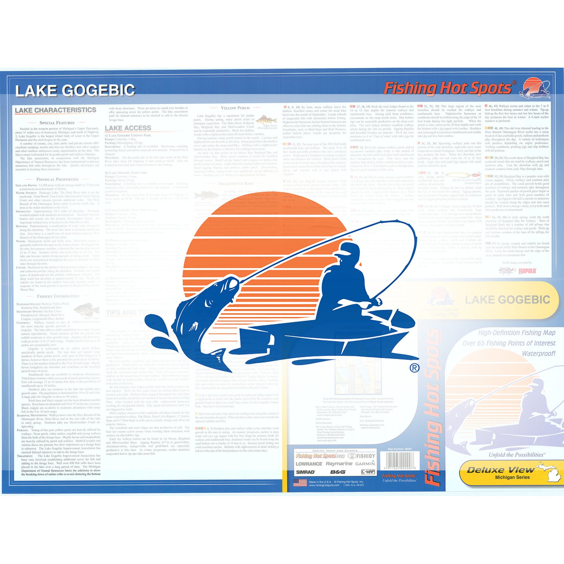 Lake Gogebic Fishing Map