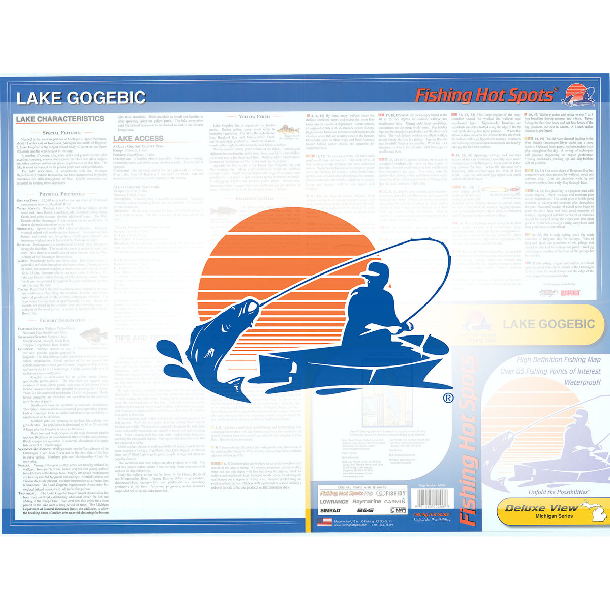Lake Gogebic Fishing Map