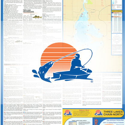 Three Lakes Chain-North (Oneida Co) Fishing Map