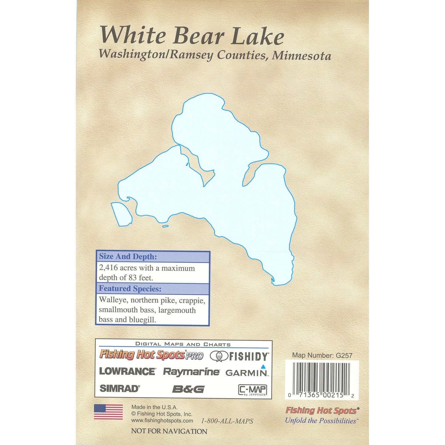 White Bear Lake Fishing Map