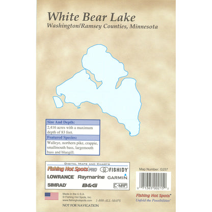 White Bear Lake Fishing Map