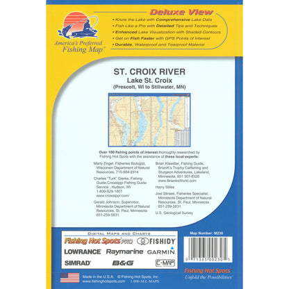 M230 - St. Croix River (Prescott to Stillwater - WI/MN) Fishing Map