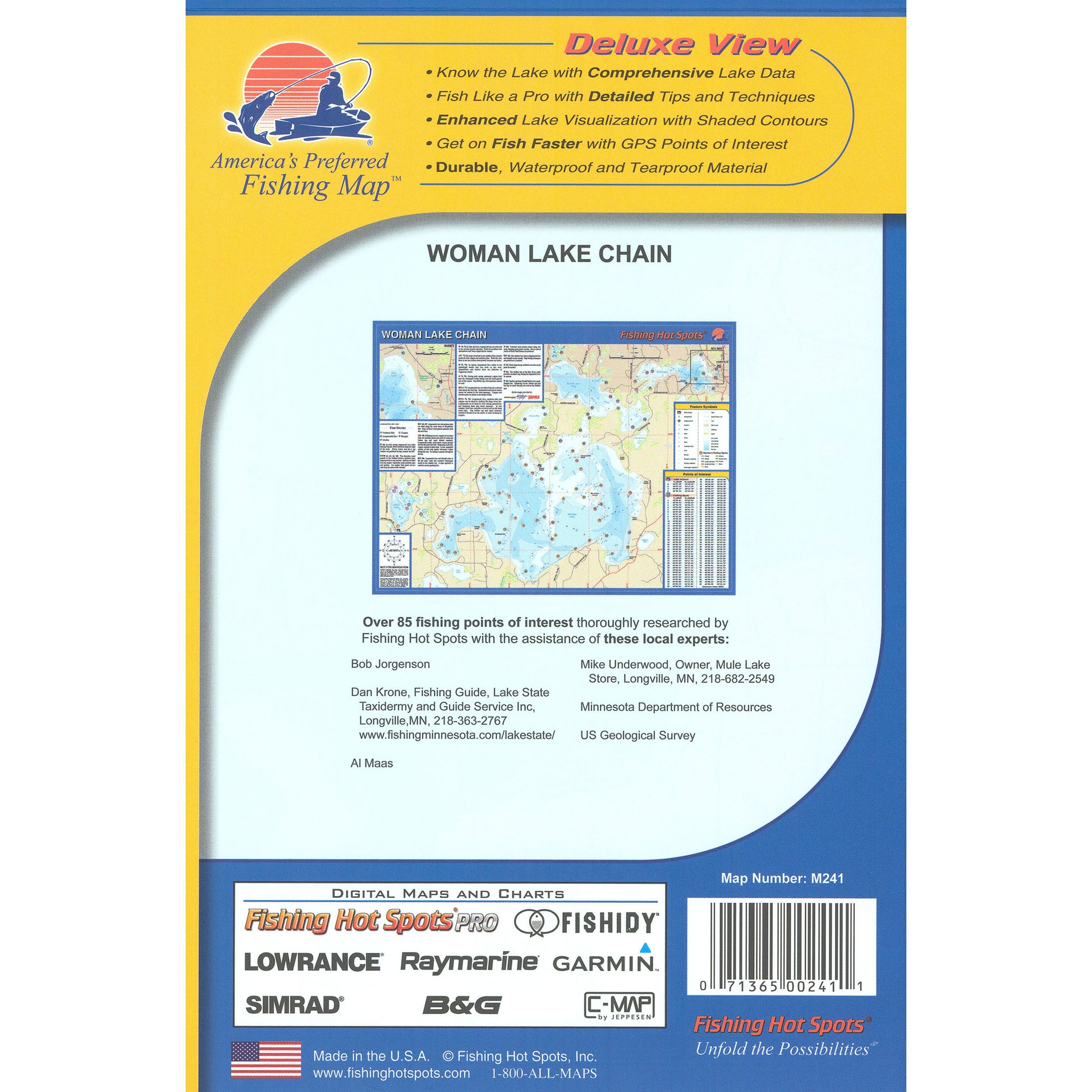 Woman Lake Chain Fishing Map