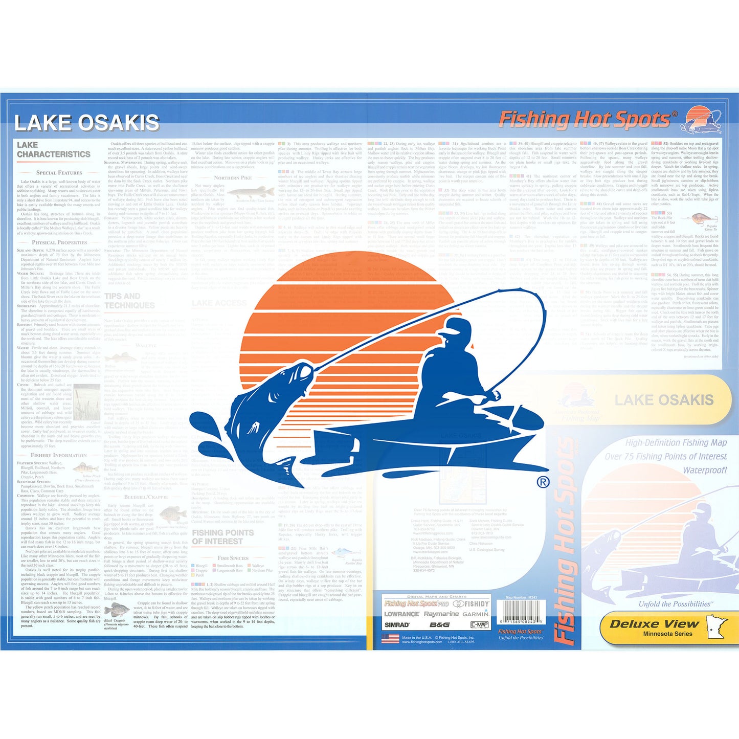 Lake Osakis Fishing Map