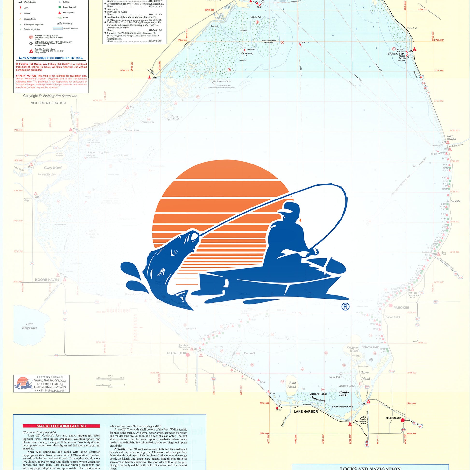 Lake Okeechobee Fishing Map