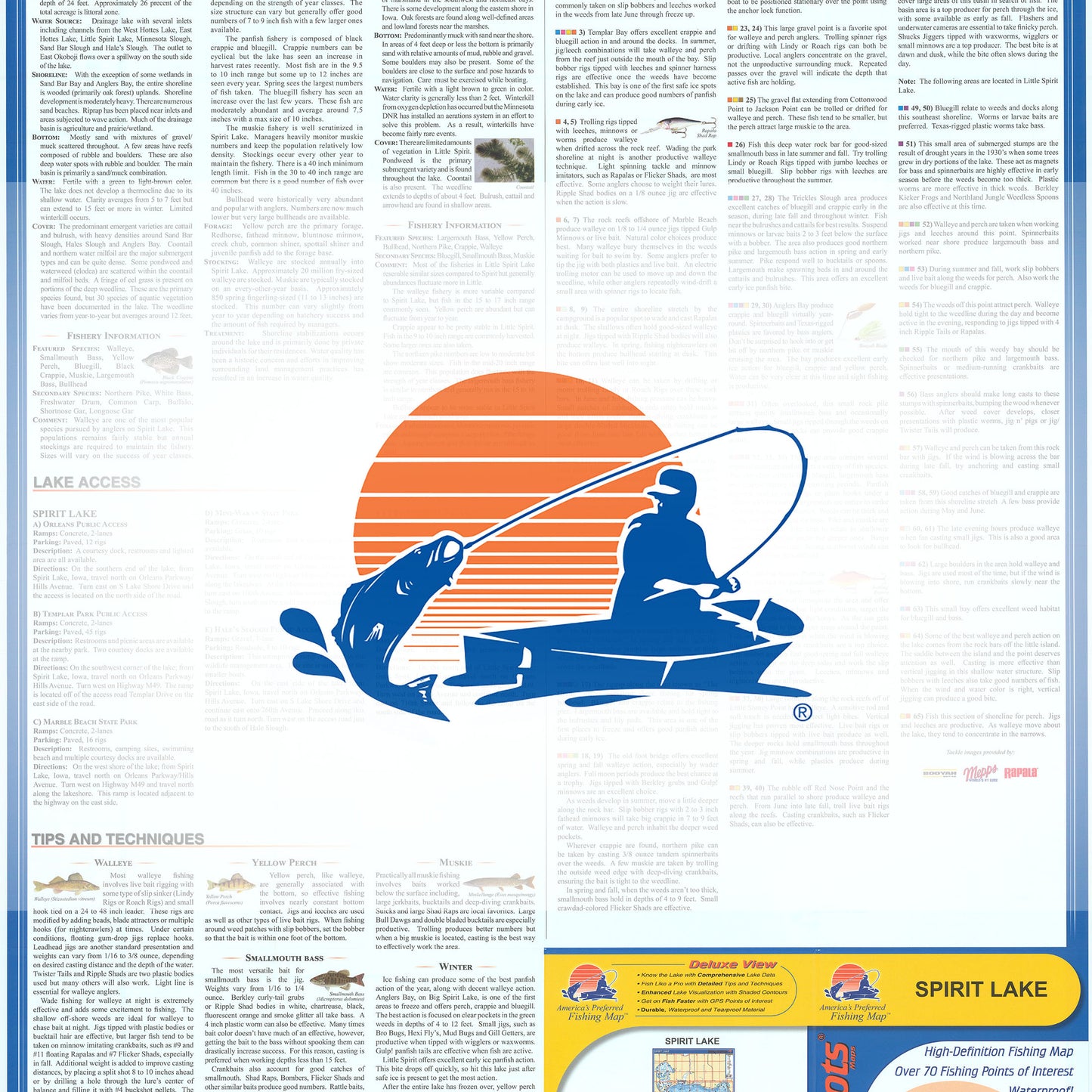 Spirit Lake Fishing Map