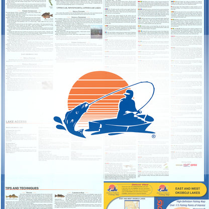 Okoboji Lakes-East/West Fishing Map