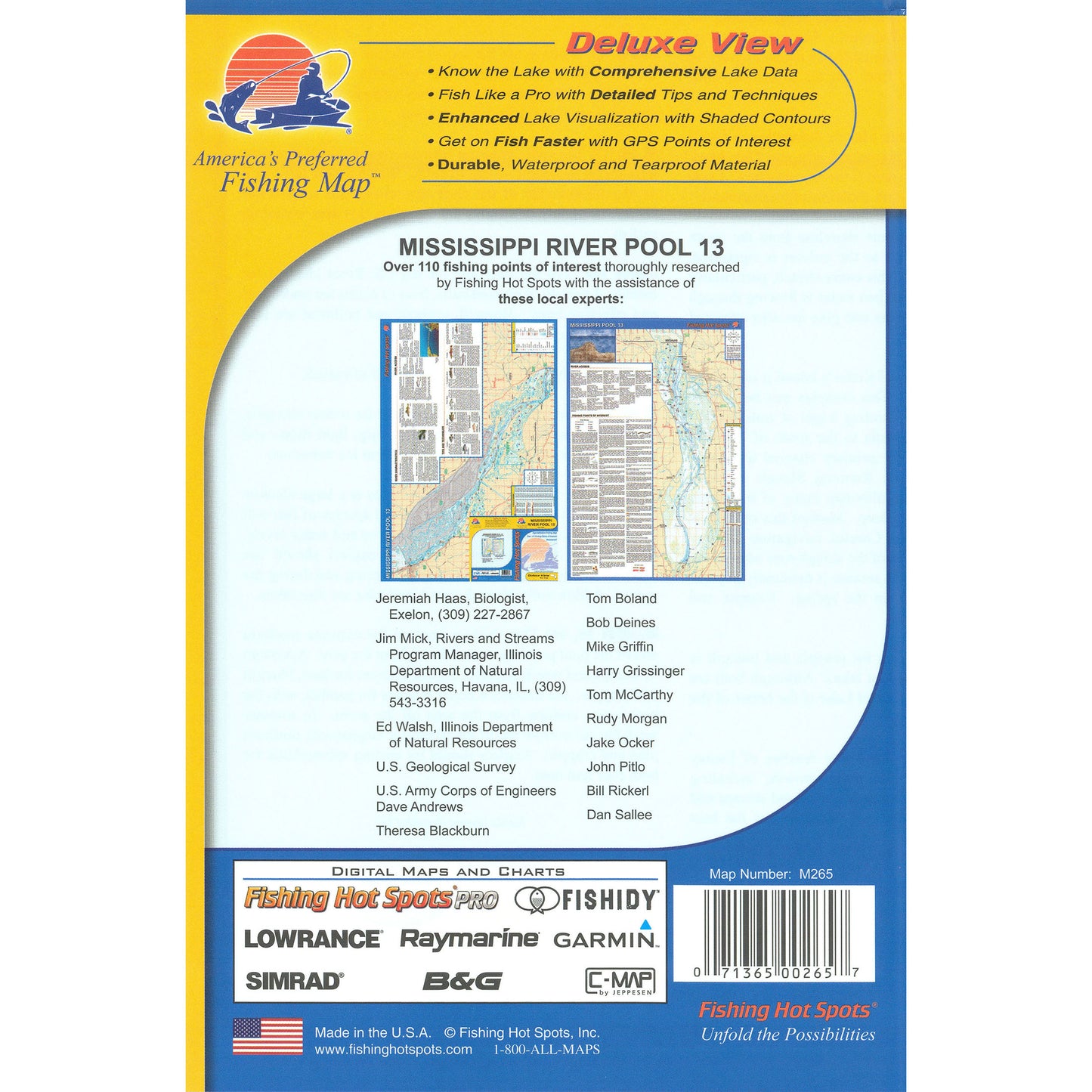Mississippi River-Pool 13 Fishing Map