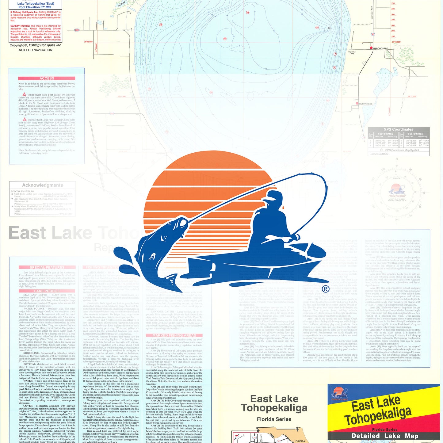 East Lake Tohopekaliga Fishing Map