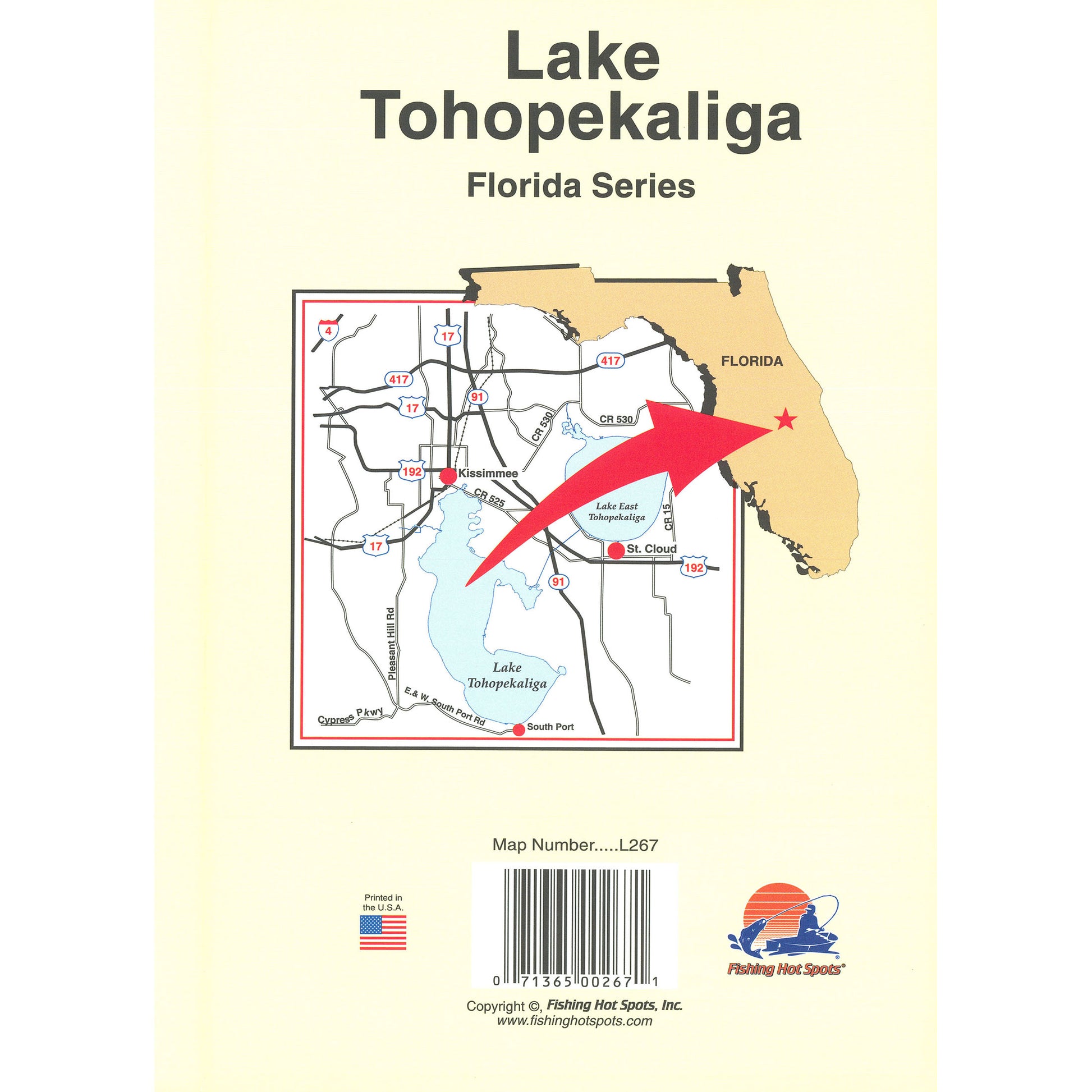 Lake Tohopekaliga Fishing Map