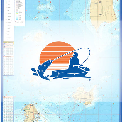 Lake Erie Fishing Map - Bass Islands Area Fishing Map
