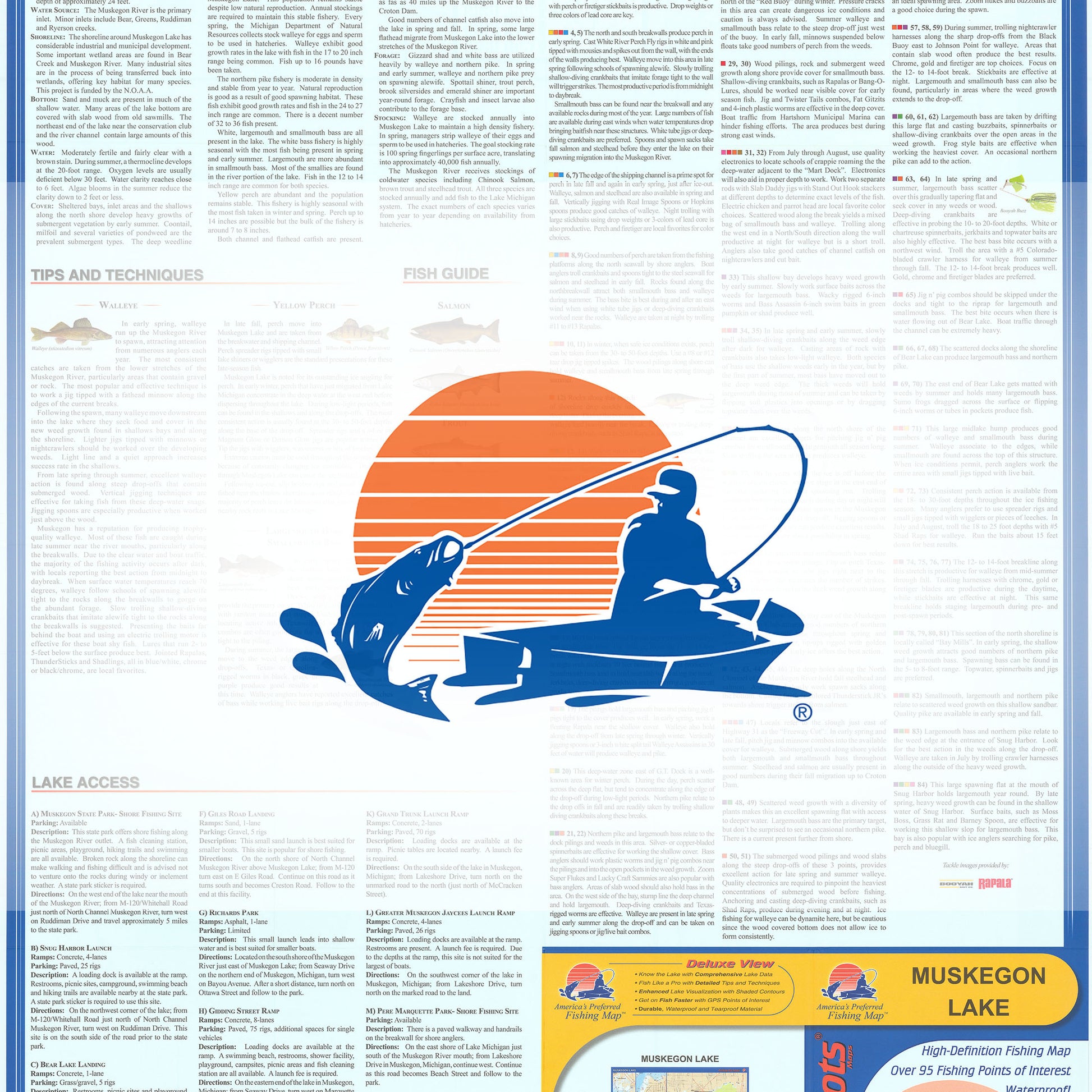 Muskegon Lake Fishing Map