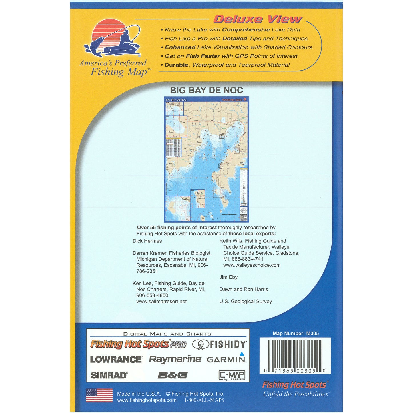 Big Bay de Noc Fishing Map (Michigan)