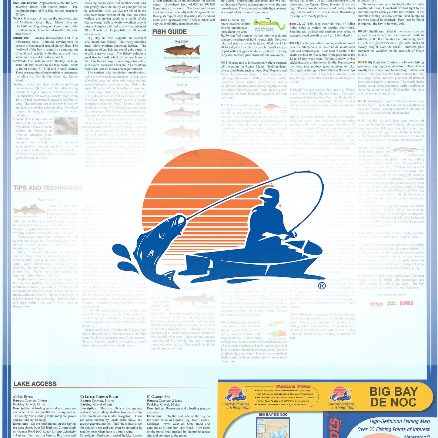 Big Bay de Noc Fishing Map (Michigan)