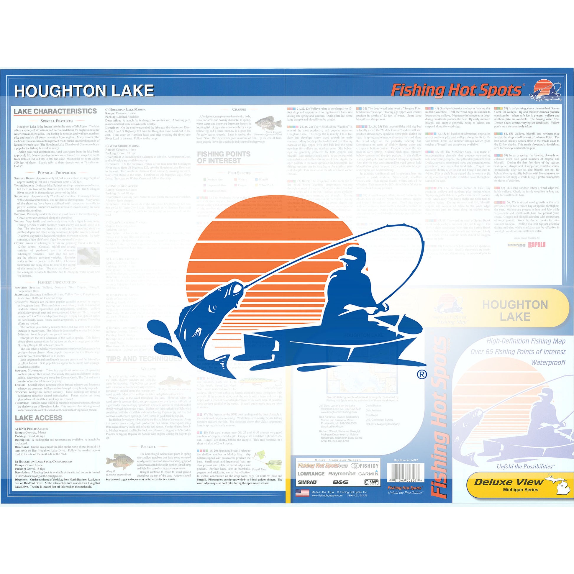 Houghton Lake Fishing Map