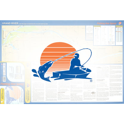 Grand River (Lk Michigan to Eastmanville & Spring Lk) Fishing Map