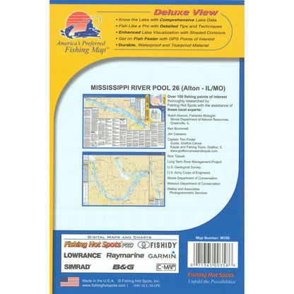 Mississippi River-Pool 26 (Alton - IL/MO) Fishing Map