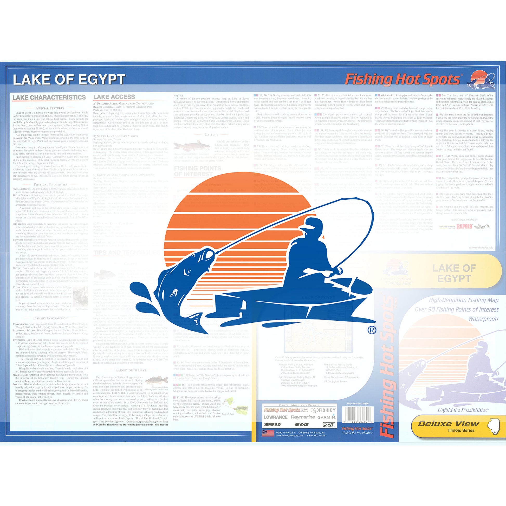 Lake of Egypt Fishing Map