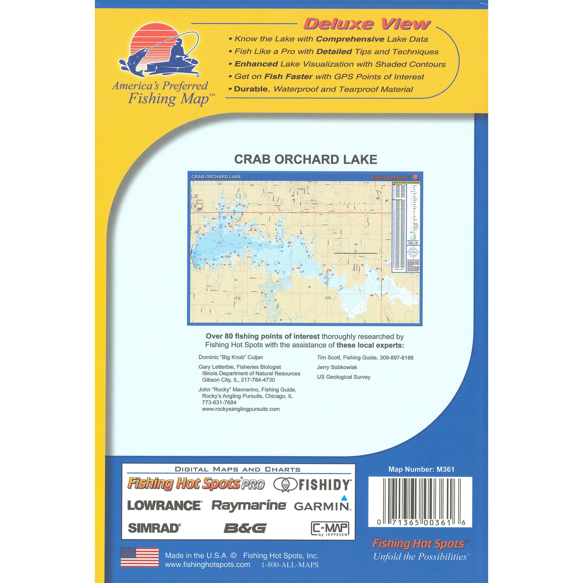 Crab Orchard Lake Fishing Map