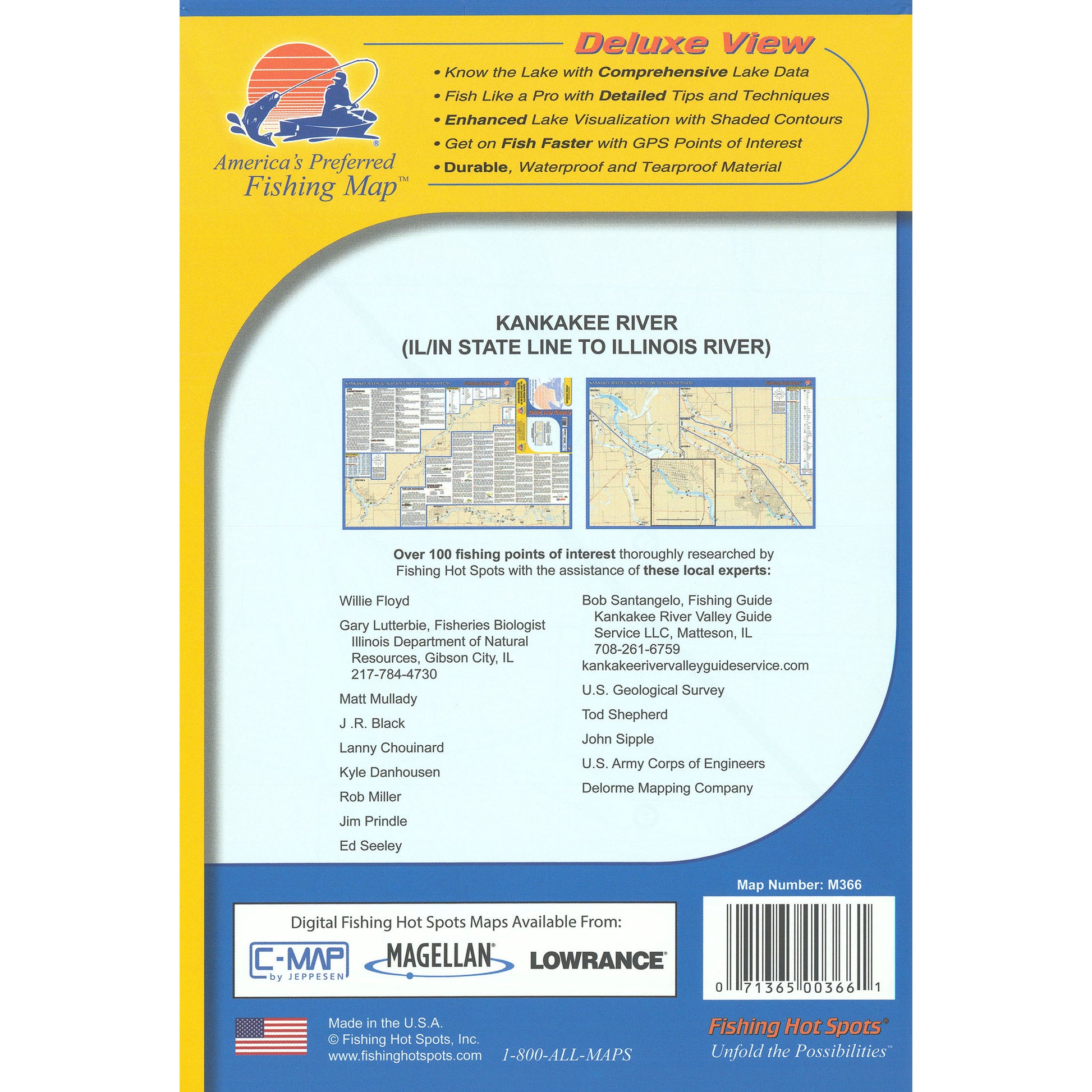 Kankakee River (IL/IN Line to Illinois River) Fishing Map