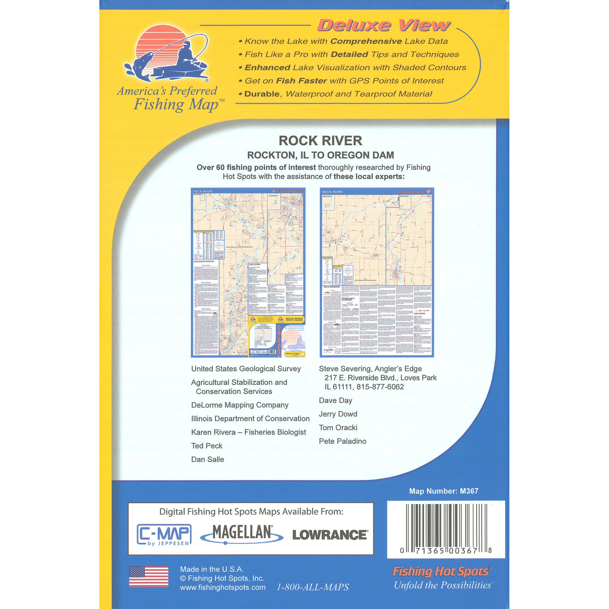 Rock River (Rockton Fishing Map, IL to Oregon Dam) Fishing Map